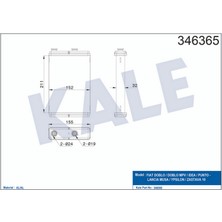 Kale Kalorifer Radyatörü [ Fiat Doblo 2001- , Punto 2001- , Idea 2004- Klimasiz Brazing ] 18051