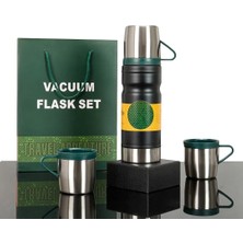 Sunup SN-22234 Paslanmaz Çelik 680 ml Vakumlu Termos Seti