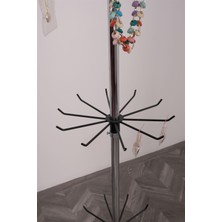 Modern Raf Siyah 3 Katlı 10 Telli Askılık Standı