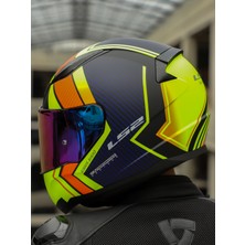 Ls2 Rapıd 2 Extra Mat Neon Sarı-Navy Mavi Kask