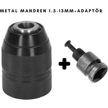 Platin Hırdavat Metal Mandren Elle Sıkmalı Supra 1,5mm - 13MM + Adaptör 1/2 Çevirici