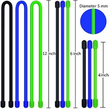 Waige Srıwen 2020 9 Adet/takım Silikon Kablo Bağı, Yeniden Kullanılabilir Büküm Kravat, Kablo Bağı Askıları, 4 Inç, 6 Inç, 12 Inç (Yurt Dışından)