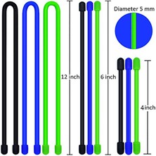 Waige Srıwen 2020 9 Adet/takım Silikon Kablo Bağı, Yeniden Kullanılabilir Büküm Kravat, Kablo Bağı Askıları, 4 Inç, 6 Inç, 12 Inç (Yurt Dışından)