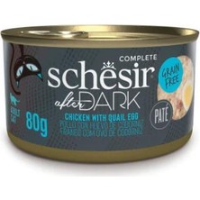 Schesir After Dark Pate Tavuklu ve Bıldırcın Yumurtalı Yetişkin Kedi Konservesi 80 gr