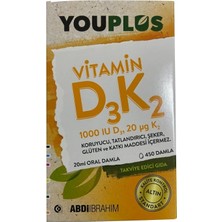 Youplus Vitamin D3K2 1000 IU 20 ML Oral Damla - Abdi İbrahim