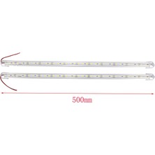 Tialating 10 Adet Alüminyum Alaşımlı Sert LED Şerit Çubuk Işık Su Geçirmez 12V 50CM Beyaz (Yurt Dışından)