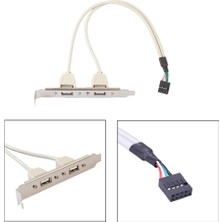 Tialating 2 Port Usb2.0 Dişi 9 Pin Anakart Başlık Kablosu Adaptörü 30 cm USB Panel Kablosu Pc Masaüstü Bilgisayar (Yurt Dışından)