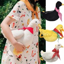 Tialating Kızların Peluş Ördek Omuz Çantası Çocuklar Sevimli Karikatür Hayvan Şekli Crossbody Tutucu Rahat Fermuarlı Messenger Çanta (Yurt Dışından)