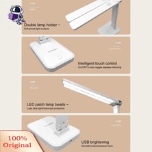 Tialating Grebest LED Masa Lambası Enerji Tasarruflu USB Şarjlı Dokunmatik Kontrol Çift Kafalı Masa Lambası (Yurt Dışından)