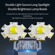 Tialating * LED + 5 * Cob ile Şarj Edilebilir Mini El Feneri Güçlü El Feneri Dış Aydınlatma Lambası (Yurt Dışından)