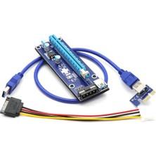 Tialating Pcı Express Pcı-E Yükseltici 1X16X Pcıe Pcı E Yükseltici Kart Molex Sata USB 3.0 Ila 4 Pin Ide Kablo Adaptörü Btc Madencilik Madenci (Yurt Dışından)