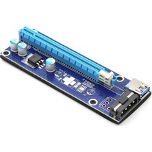 Tialating Pcı Express Pcı-E Yükseltici 1X16X Pcıe Pcı E Yükseltici Kart Molex Sata USB 3.0 Ila 4 Pin Ide Kablo Adaptörü Btc Madencilik Madenci (Yurt Dışından)