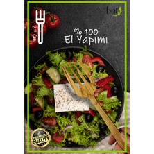 Bef Craft Tahta Servis Çatalı Ahşap Sunum Çatalı Salata Servis Zeytin Ağacı Mutfak Gereçleri Yemek Servis Set