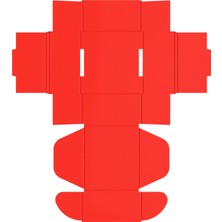 Packanya 8X8X4 - 100 Adet Kırmızı Karton Kilitli Kutusu