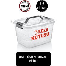 Deembro Kızılay Logolu Ecza Kutusu 2 Adet 14 Lt + 8,5 Lt Ecza Dolabı Çantası Ilaç Kutusu Ilaç Saklama Kabı