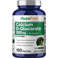 NusaPure Calcium D-Glucarate 500 Mg 150 Kapsul Lab Tested