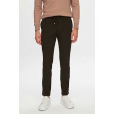 D'S Damat Slim Fit Haki Beli Lastikli Bağcıklı Fermuarlı Likralı Rahat Jogger Pantolon 2HC03ORTJGR01