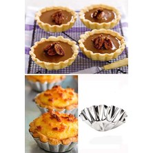 Space Shop Incirop Paslanmaz Mini Kek Kalıbı, Tart, Tartolet, Brownie Muffin Kalıbı 6 Adet
