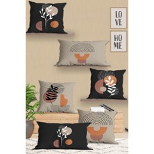 Belle Benoit  6'lı Çift Tarafı 3D Dijital Baskılı Dikdörtgen 30X50 ve 43X43 Kare Kırlent Kılıfı Seti
