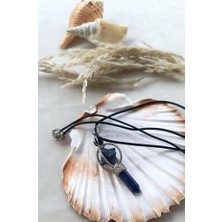 HD Marketim Kolye Gerdanlık Çakra Doğal Lapis Taşı Çivi Kolye Sarkaç Takı Aksesuar