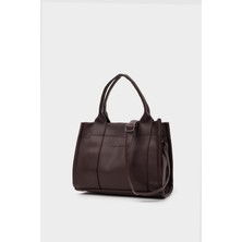 Bonnie Deri Tote Bag Acı Kahve