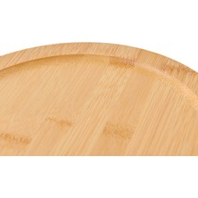 Mien Bambu 2 Katlı Döner Baharat Standı- Beyaz / Bambu - 34,5X20,5 cm