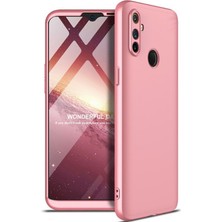 noktaks - Realme 5İ - Kılıf Parmak izi Yapmayan 3 Parça Ays Kapak - Rose Gold