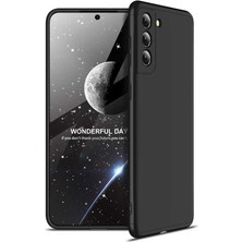 kilifone - Samsung Galaxy S21 - Kılıf Parmak izi Yapmayan 3 Parça Ays Kapak - Siyah - T16580
