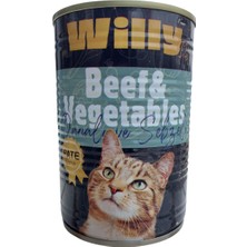 Willypet Willy Pet Beef Vegetables -Danalı ve Sebzeli - Pate Ezme -400GR X4 Adet