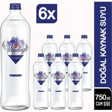 Uludağ Su Cam Şişe 750 ml Paket Su