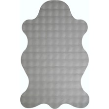 Prizma Halı Bubble Peluş Halı Beyaz Pos Kesim