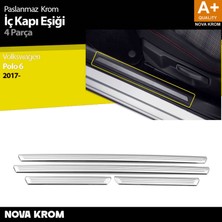 Nova Krom Vw Polo 6 Hb Krom Iç Kapı Eşiği 4 Prç. 2017-2021