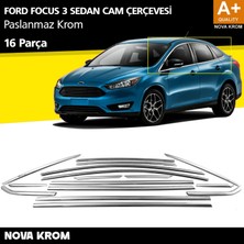 Nova Krom Ford Focus 3 Sd Krom Cam Çerçevesi 16 Prç 2011-2018