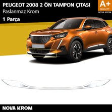 Nova Krom Peugeot 2008 2 Krom Ön Tampon Çıtası 2020-2023