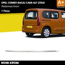 Nova Krom Opel Combo E Krom Bagaj Camı Alt Çıtası 2018-2023