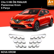 Nova Krom Renault Clio 5 Krom Ön Alt Panjur 6 Prç. 2019 ve Üzeri