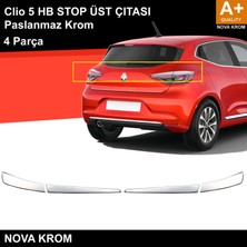 Nova Krom Renault Clio 5 Krom Stop Üst Çıtası 4 Prç. 2019 ve Üzeri