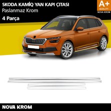 Nova Krom Skoda Kamiq Krom Kapı Koruma Çıtası 4 Prç. 2019 Üzeri