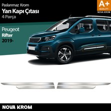 Nova Krom Peugeot Rifter Krom Yan Kapı Çıtası 4 Prç. 2019-2023