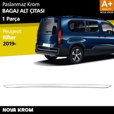 Nova Krom Peugeot Rifter Krom Bagaj Alt Çıtası 2019 Üzeri