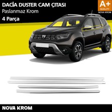 Nova Krom Dacia Duster Krom Cam Çıtası 4 Prç 2018-2024
