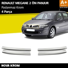 Nova Krom Renault Megane 2 Krom Ön Panjur 4 Prç 2006-2010