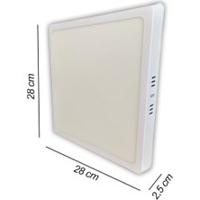 Adaled Adaledmodern Tavana Sıfır Panel LED Avize 24 W Sıva Üstü Kare 3200 Gün Işığı Beyaz Metal Kasa