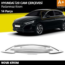 Nova Krom Hyundai I20 Krom Cam Çerçevesi 14 Prç. 2020 Üzeri