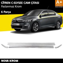 Nova Krom Citroen C-Elysee Krom Cam Çıta 6 Prç 2012-2017