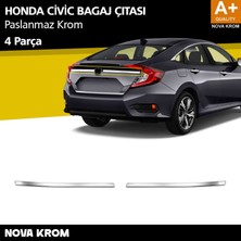 Nova Krom Honda Civic Krom Bagaj Çıtası 2 Prç 2016-2021