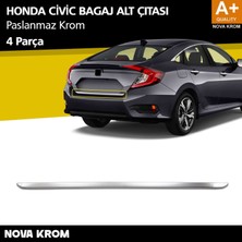 Nova Krom Honda Civic Krom Bagaj Alt Çıta 2016-2021