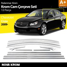 Nova Krom Chevrolet Cruze Sd Krom Cam Çerçeve Seti 12 Prç 2009-2019