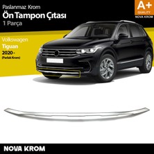 Nova Krom Vw Tiguan Krom Ön Tampon Çıtası 2020-2024 (Parlak Krom)