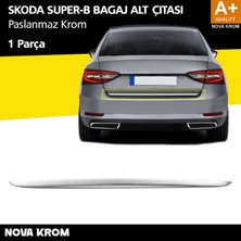 Nova Krom Skoda Superb Krom Bagaj Alt Çıtası 2015-2023